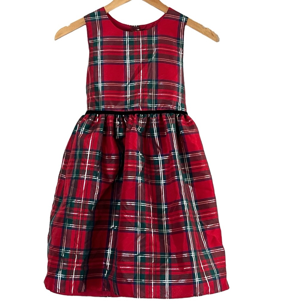 George Red Plaid Kids Formal Dress